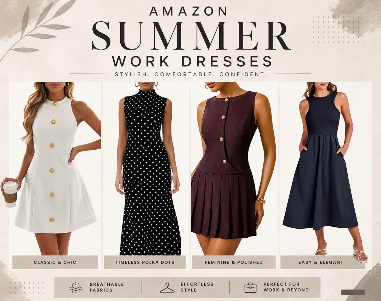 Amazon summer work dresses 🖤

#LTKgrwm #LTKootd #LTKWorkwear