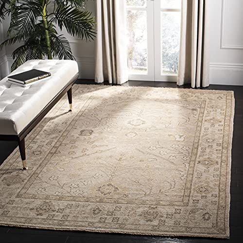 SAFAVIEH Izmir Collection 9' x 12' Gold / Ivory IZM134D Hand-Knotted Traditional Premium New Zeal... | Amazon (US)