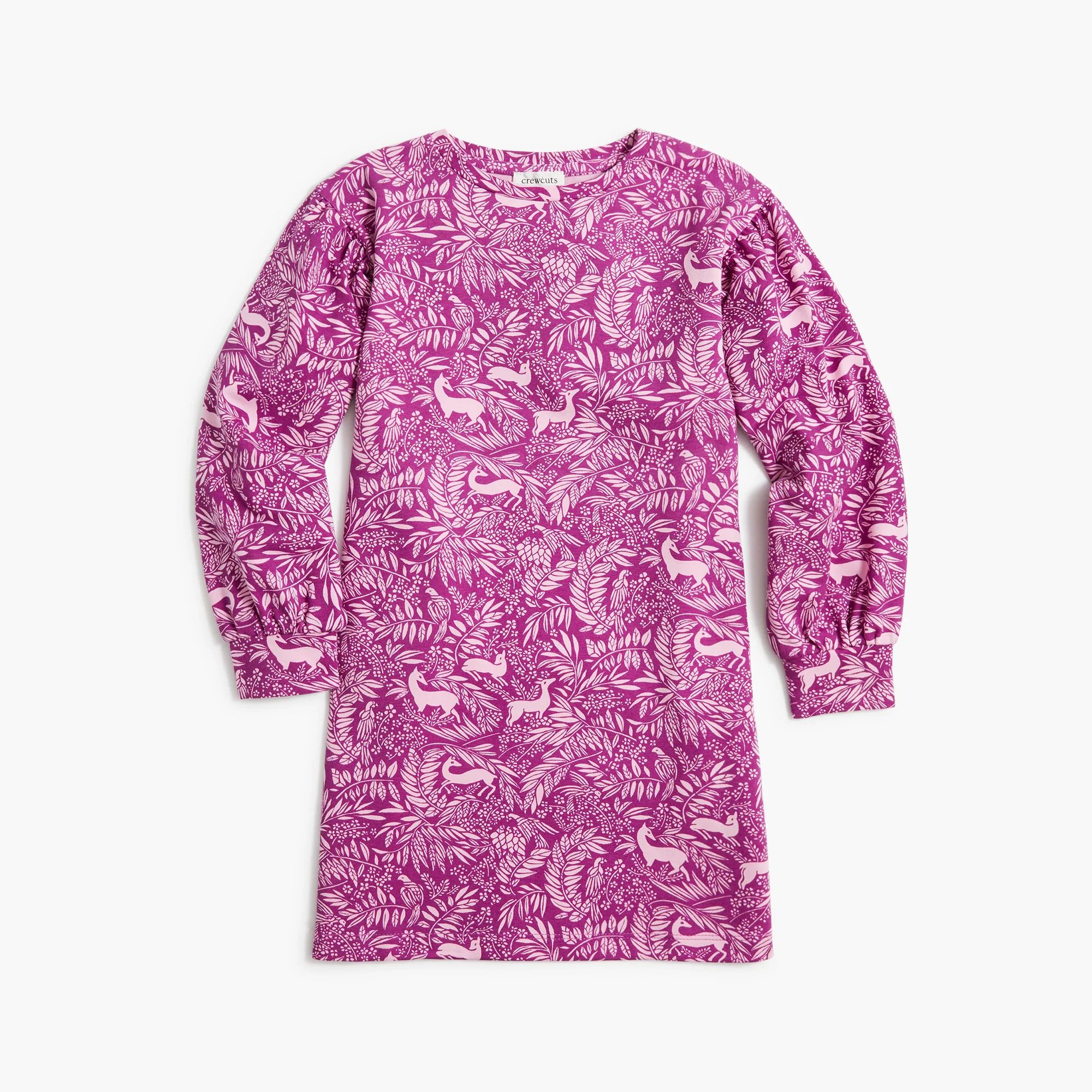 Girls' dress with puff sleeves | J.Crew Factory