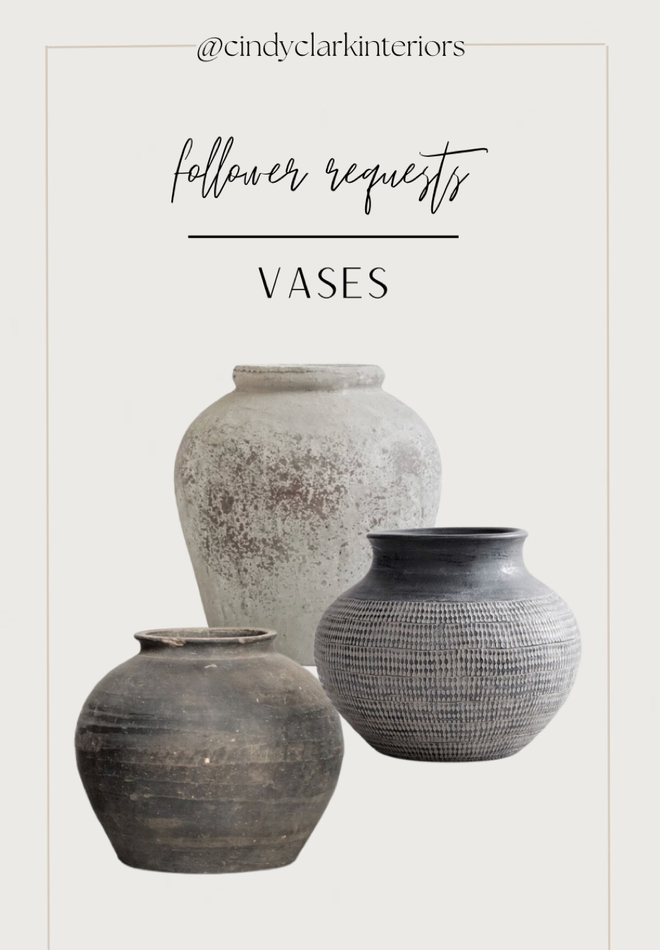 Gray vases, perfect for some dried stems.

#LTKFind #LTKhome