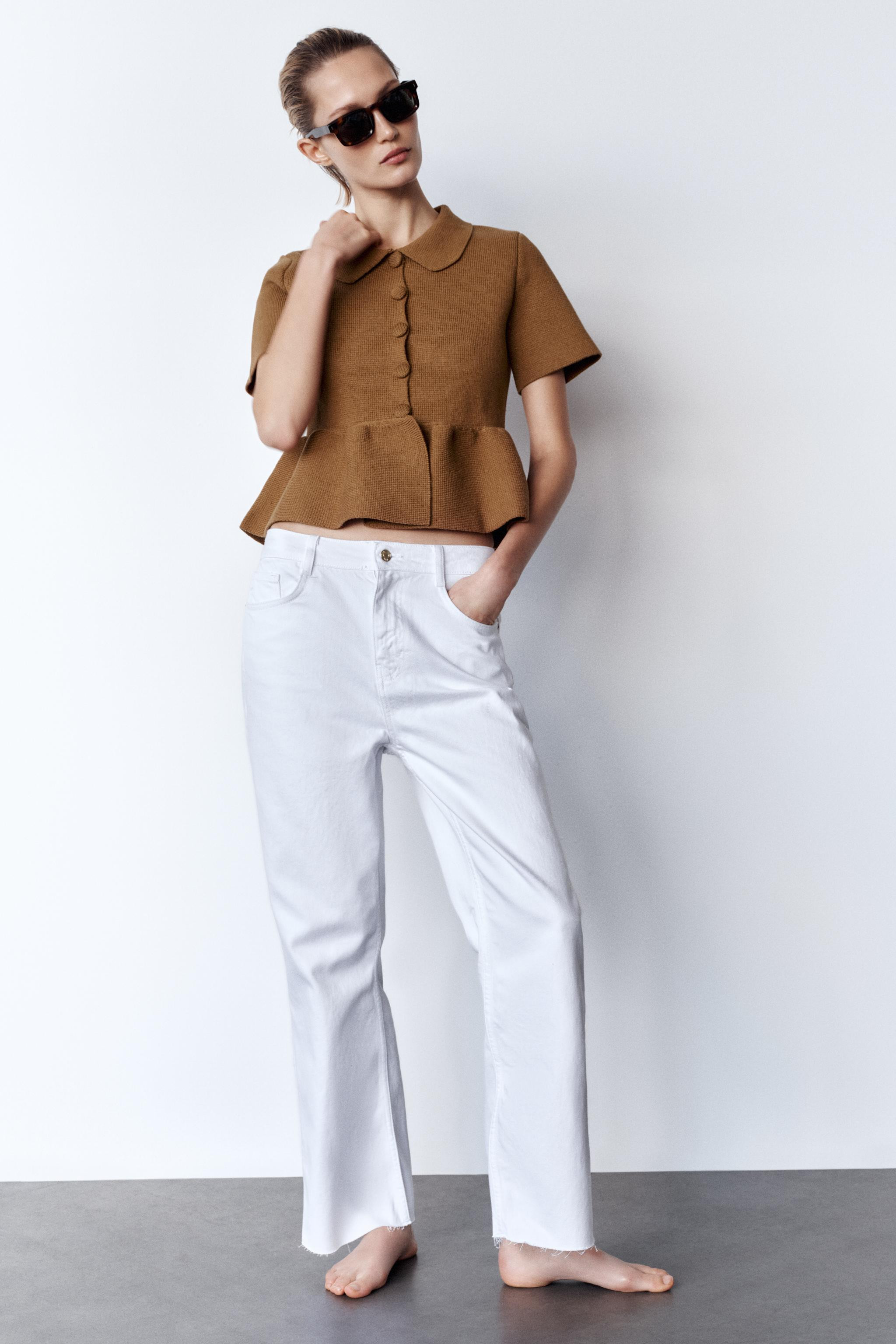 PEPLUM KNIT CARDIGAN | Zara US