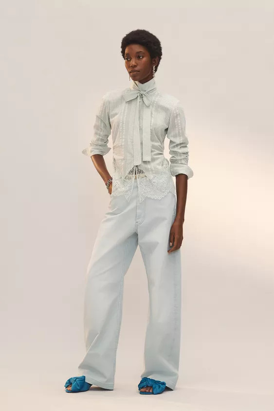 LIMITED EDITION LACE TIE SHIRT | Zara US