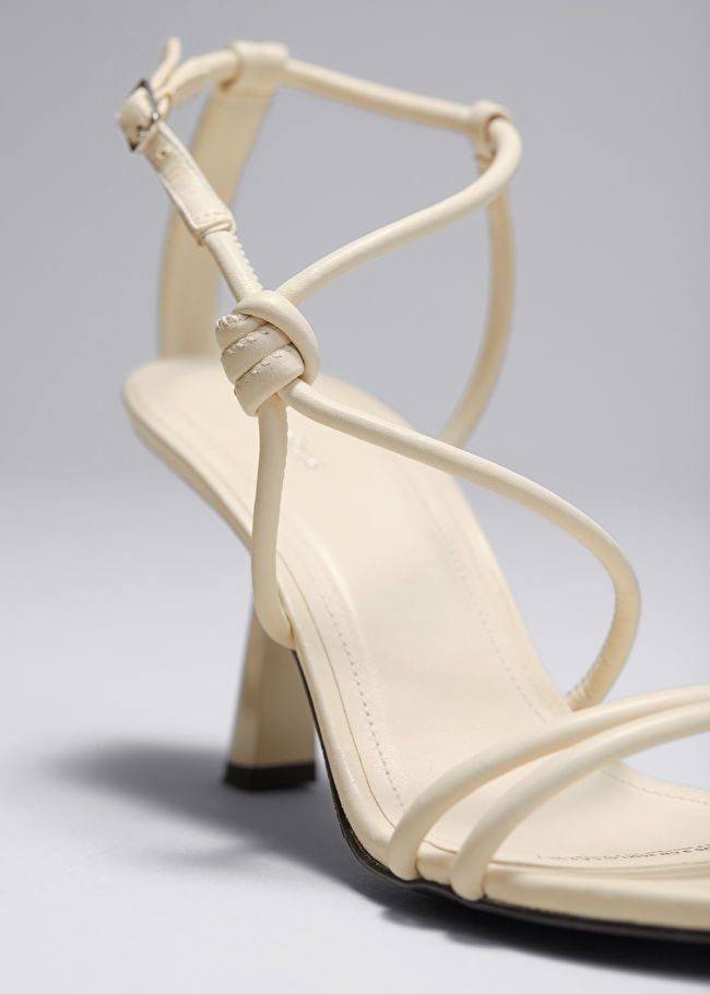 Knotted Heeled Sandals - Cream - & Other Stories GB | & Other Stories (EU + UK)