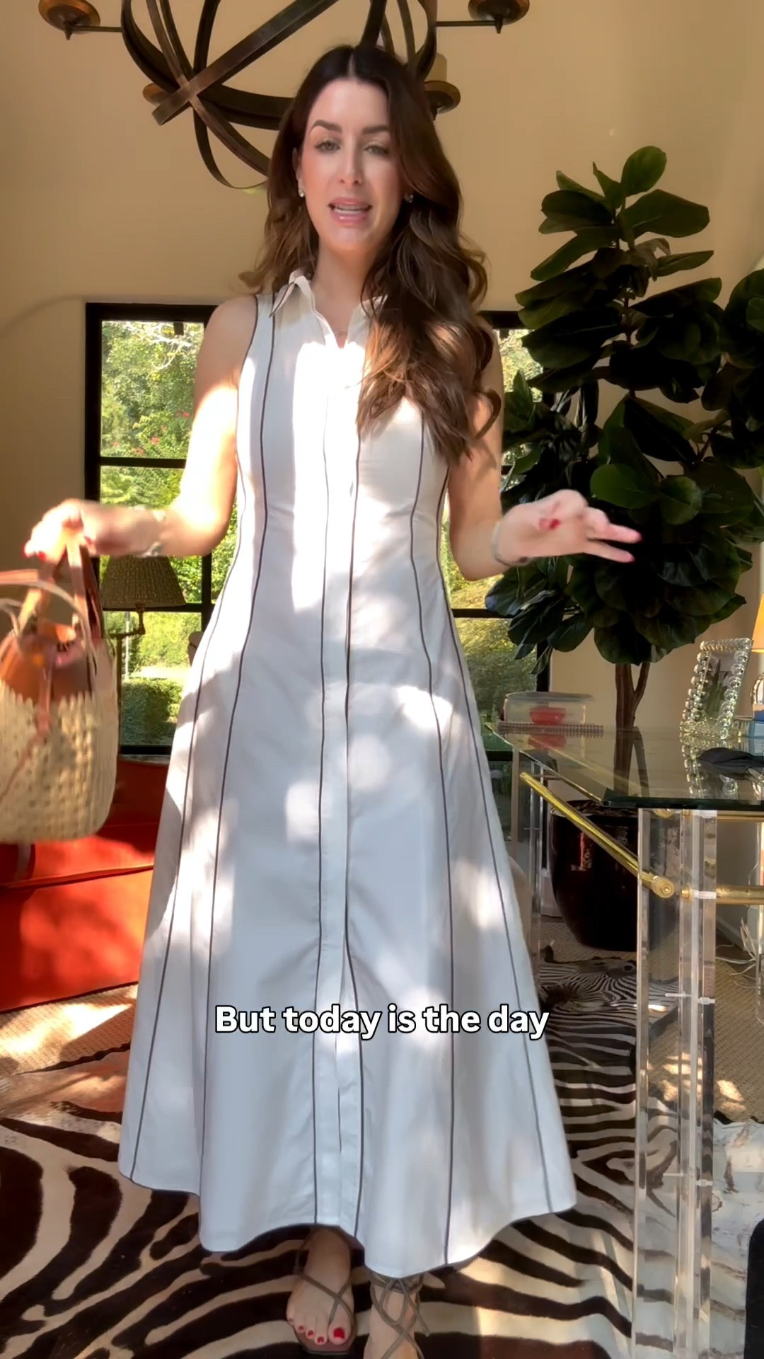 Finally got to wear this beautiful Tuckernuck dress - so flattering and perfect weight for this end of summer season, and I’m wearing a size small. I paired it with a brown wrap sandal and this summer’s favorite raffia bag, which I found for you guys but I linked something very similar too!

#LTKOver40 #LTKTall #LTKootd