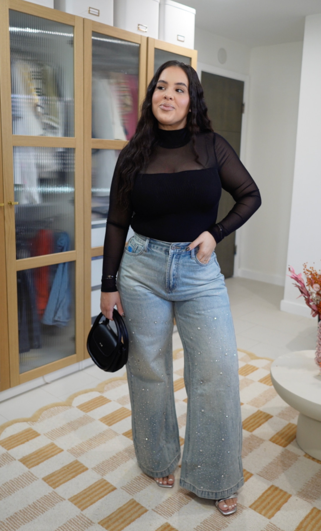 date night outfit! Wearing size L in the top and size 30 jeans 

 #LTKSeasonal #LTKMidsize #LTKStyleTip