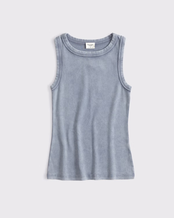 Vintage Rib Tuckable Crew Tank | Abercrombie & Fitch (US)
