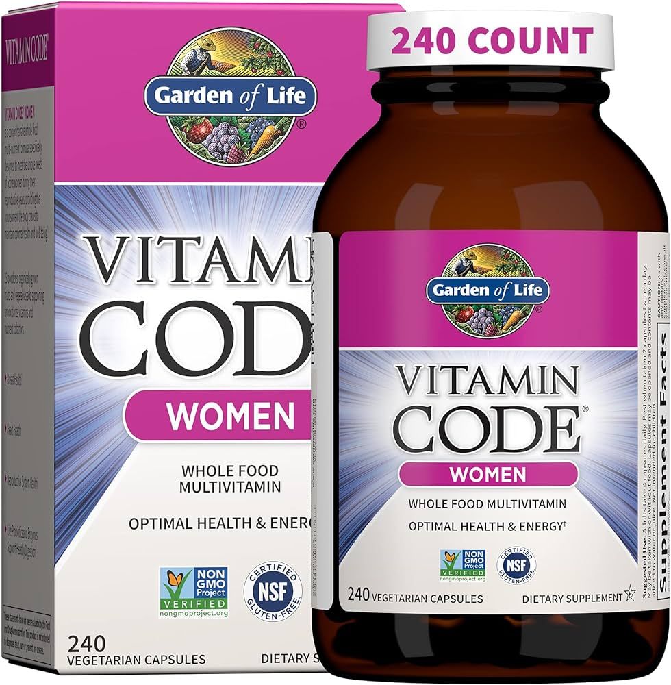 Garden of Life Multivitamin for Women, Vitamin Code Women's Multi, Whole Food, Vitamins, Iron, Fo... | Amazon (US)