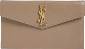 Uptown Calfskin Leather Envelope Clutch | Nordstrom