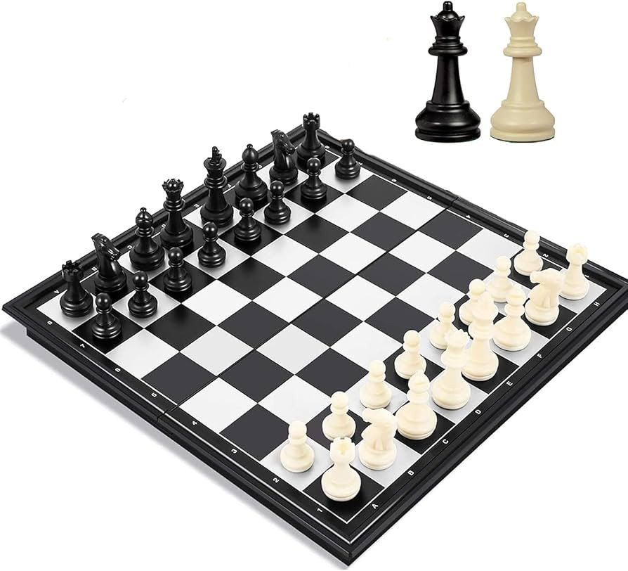 Travel Chess Set, 10 inch Magnetic Chess Board with 2 Extra Queen Portable Folding Board Chess Ga... | Amazon (US)