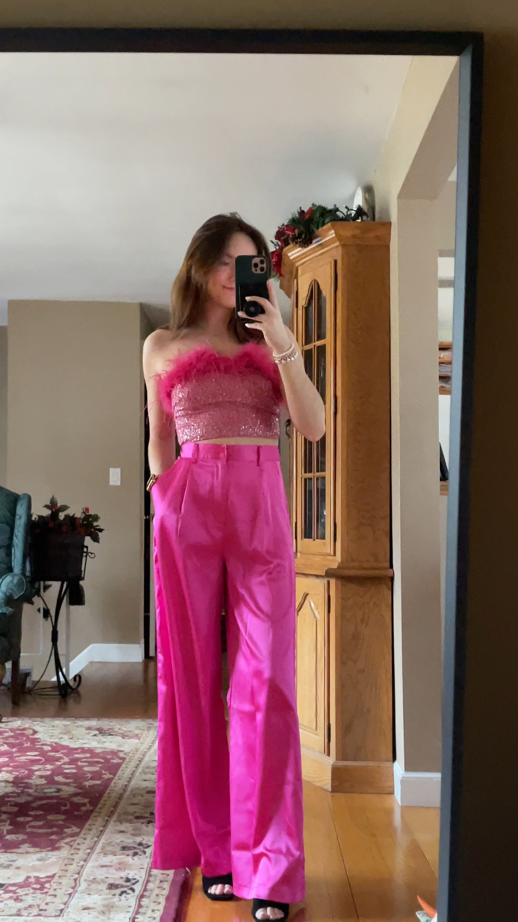 Loving all of the Barbie vibes this pink outfit is giving! The sparkly top matched the pink pants so perfectly! The shoes are the cutest Valentine’s Day shoes with the sweetest heart details.

#LTKSpringSale #LTKstyletip #LTKsalealert