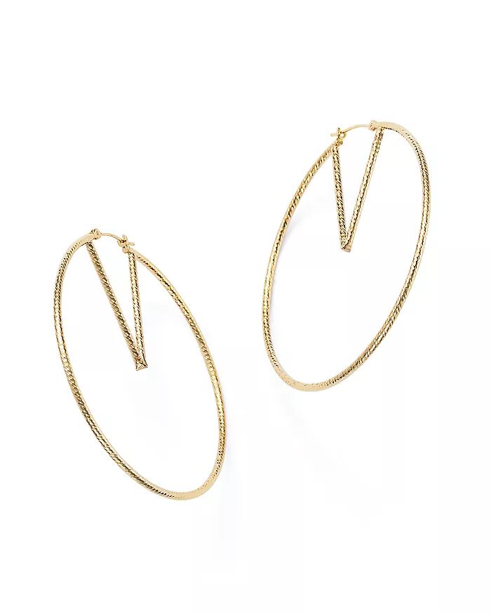 14K Yellow Gold V-Hoop Earrings - 100% Exclusive | Bloomingdale's (US)