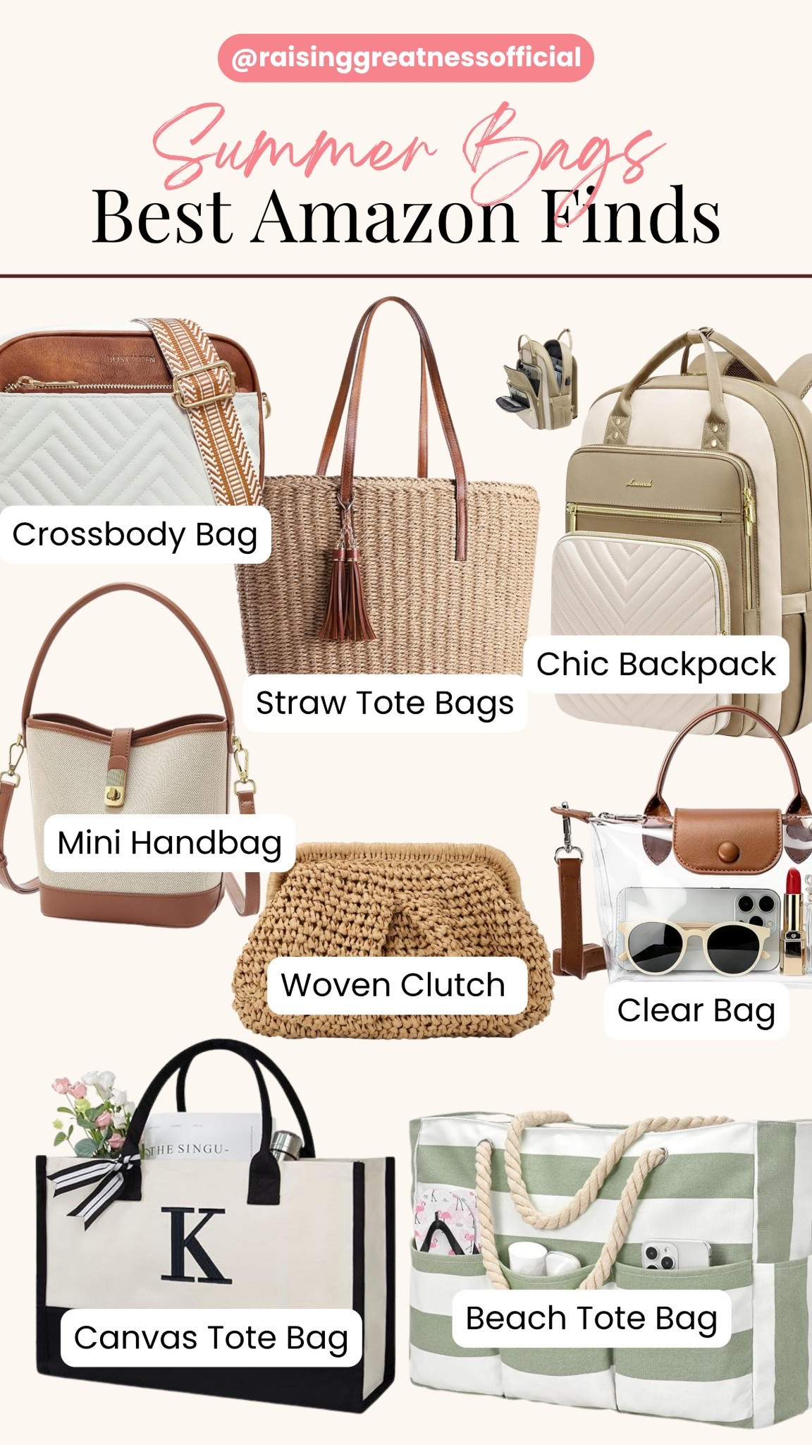 Complete your summer look with chic and functional bags that are perfect for beach days, vacations, and everyday outings. From woven totes to stylish crossbody bags, these Amazon finds add the perfect finishing touch to your warm-weather outfits.

#SummerBags #AmazonFinds #ChicAccessories #BeachStyle #VacationEssentials #FashionInspo #HandbagStyle #SummerOutfits #StyleEssentials #BagLovers

#LTKootd #LTKgrwm #LTKSeasonal