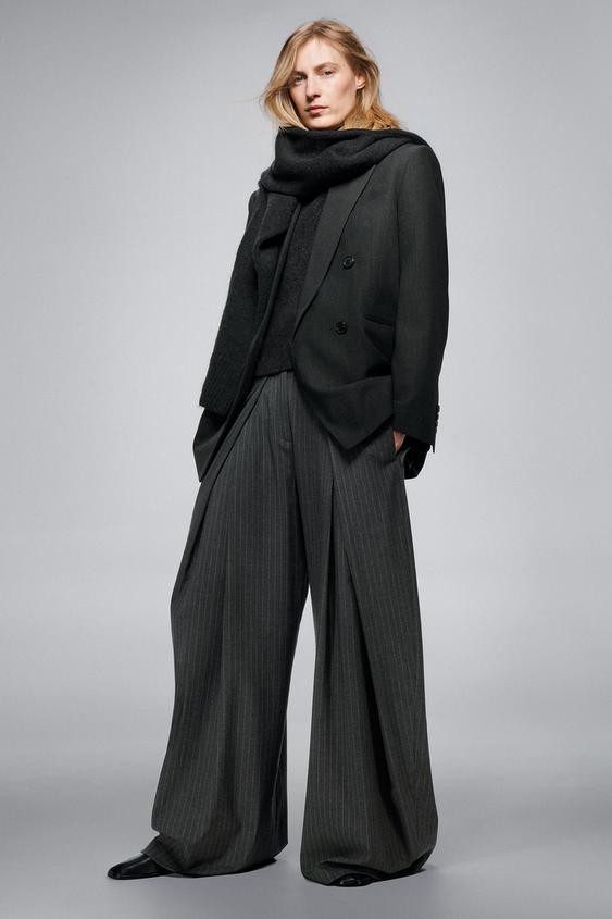 ZW COLLECTION PINSTRIPE DARTED TROUSERS | Zara UK