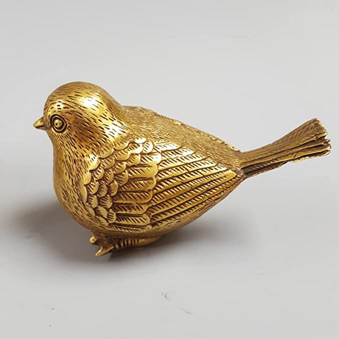 Brass Lovely Bird Figurines,Copper Animals Sparrow Statue Sculpture Crafts Collection Desktop Orn... | Amazon (US)