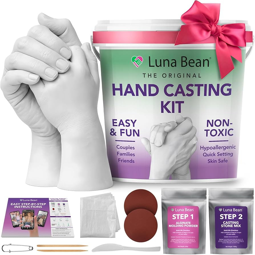 Luna Bean Hand Casting Kit – The Original Hand Mold Kit – Mothers Day Gifts for Mom - Anniver... | Amazon (US)