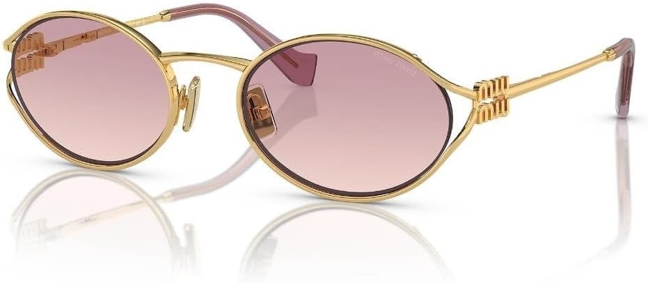 Miu Miu SMU 52YS Gold/Pink Shaded 54/21/125 women Sunglasses | Amazon (US)