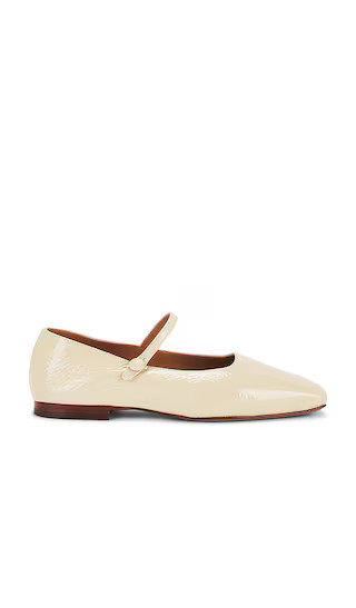 Mansur Gavriel Square Toe Mary Jane Flat in Cream. | Revolve Clothing (Global)