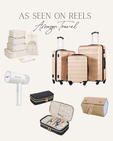 Amazon travel essentials, suitcase, steamer, packing cubes, jewelry organizer, sunglasses holder 

#LTKtravel
