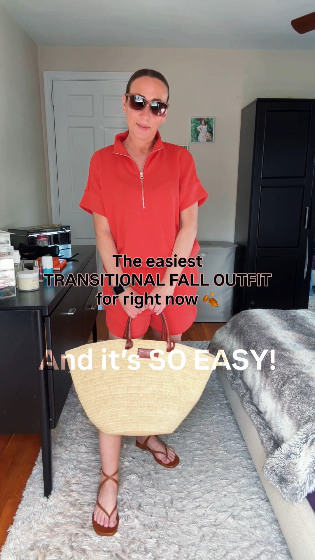 Acute easy outfit to help transition from the Warm summer months into fall and I love the colors so perfect. I actually found this set on sale so don’t wait. It won’t last long and just for the record. This set is the most soft material. It’s so cozy and comfy and warm. I love it so much. I’m wearing an extra small in top and small in bottoms.

#LTKgrwm #LTKootd