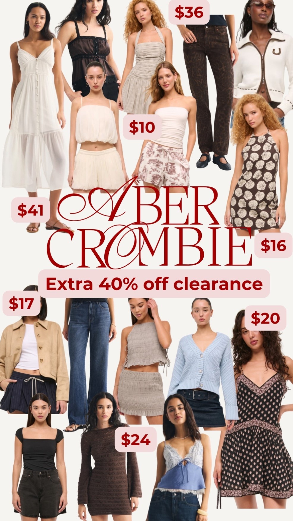 Abercrombie extra 40% off clearance items

#LTKSaleAlert #LTKgrwm #LTKootd