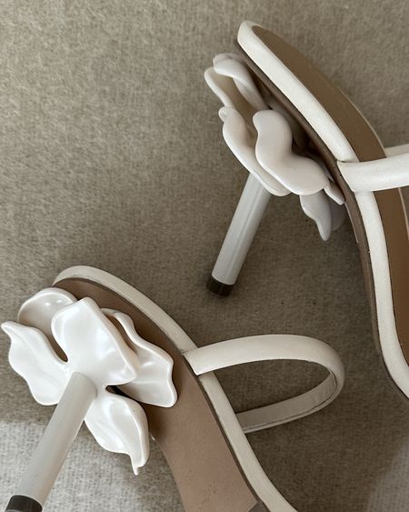 CLOSE UP | These shoes are perfect for spring and summer weddings 💒 💒
Flower shoes | Wedding guest outfits spring | Cream heels | Minimal sandals | Sculptural 

#LTKSeasonal #LTKshoecrush #LTKwedding
