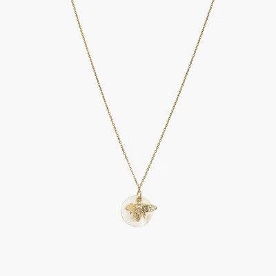 Bearfruit Jewelry Sterling Silver 18K Gold Plated Bee Pearl Necklace | Target