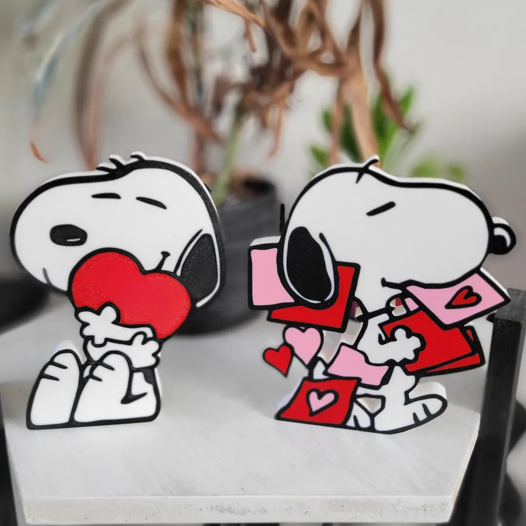 Snoopy Hugging Heart or Holding Valentines Cards 3D Desk Wall Love Gift Decor Art With Personaliz... | Etsy (US)
