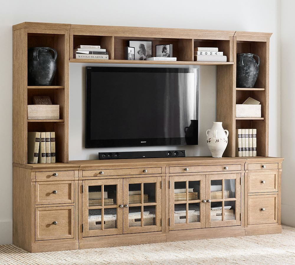 Livingston 7-Piece Entertainment Center (105"-140") | Pottery Barn (US)