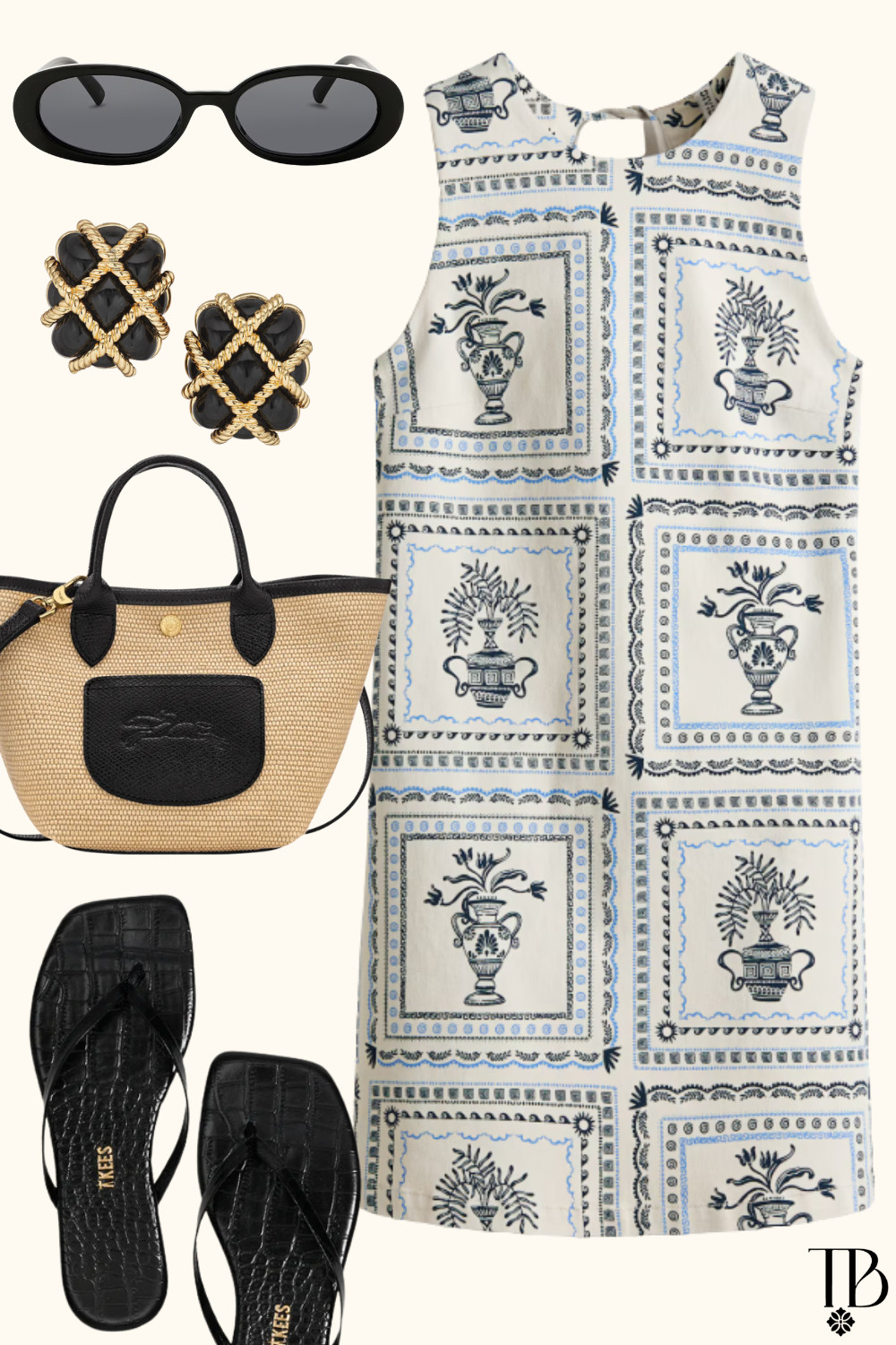 European summer energy in one outfit 🖤🤍 This printed shift dress with woven textures and sleek black accessories is the perfect effortless look for vacation strolls, dinners al fresco, and coastal getaways. #LTKStyle #EuropeanSummer #CoastalChic #VacationOutfit #ResortWear #SummerDress #QuietLuxury #OOTD
 

 