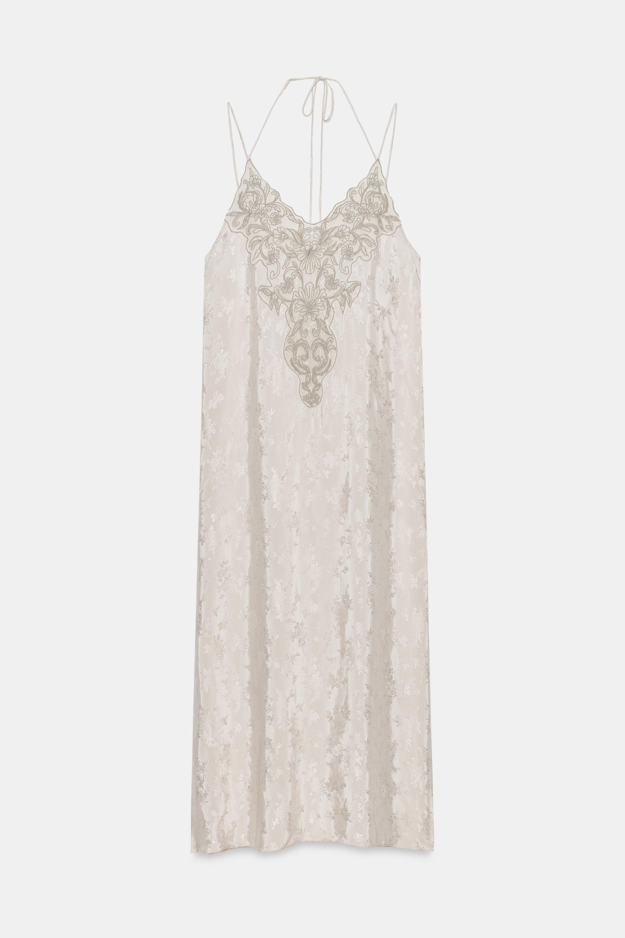 ZW COLLECTION EMBROIDERED JACQUARD DRESS | Zara US