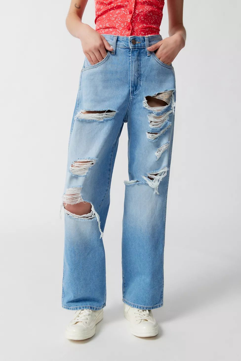 Wrangler X Fender Destroyed Loose Mom Jean | Urban Outfitters (US and RoW)
