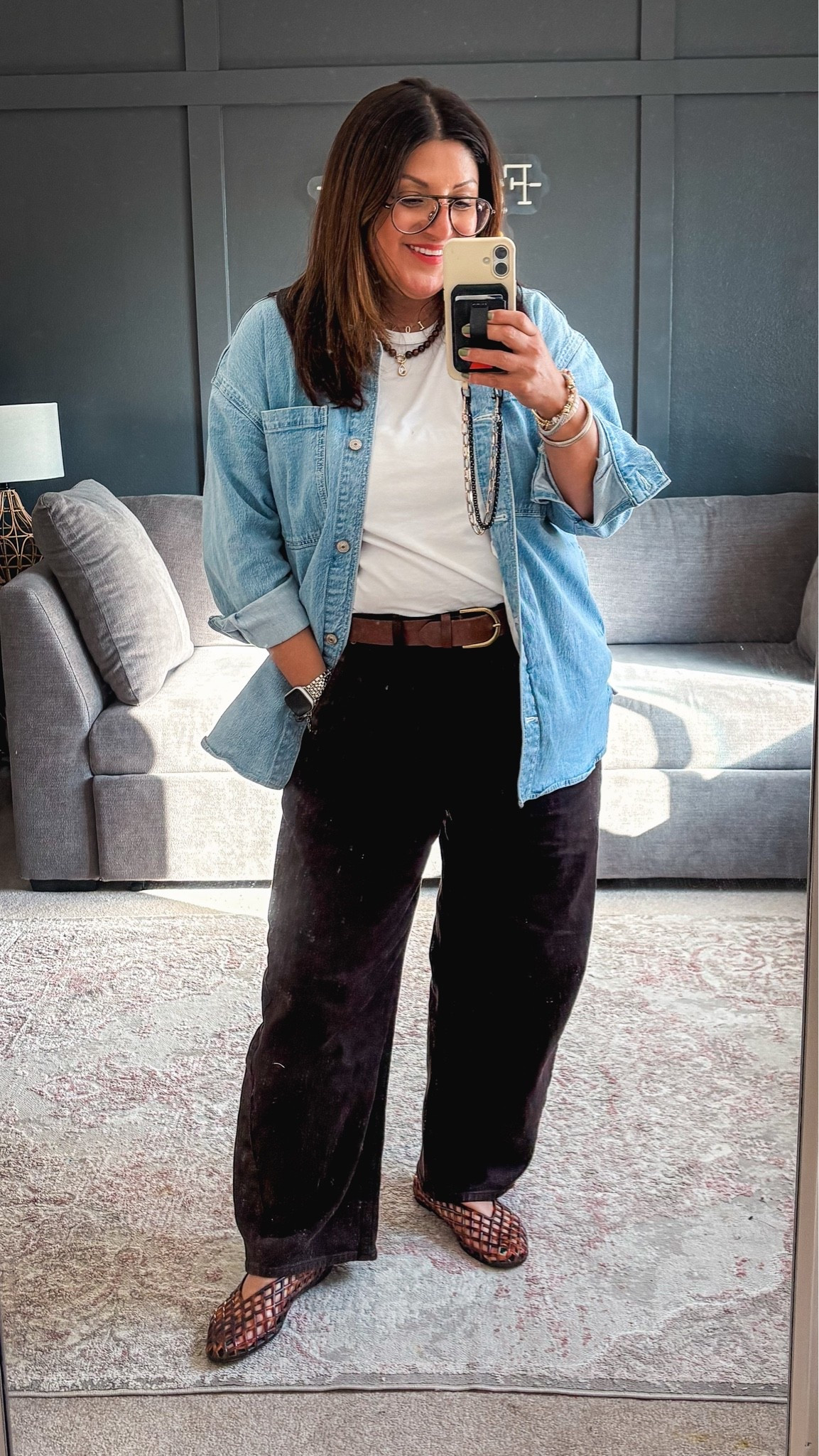 Today’s teacher ootd
Abercrombie denim Shacket - XL (old but I linked similar)
Abercrombie barrel jeans - 32
Jelly sandals 
@abercrombie

#LTKMidsize #LTKOver40 #LTKootd