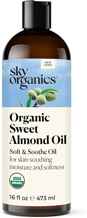 Sky Organics - Organic Sweet Almond Oil, 16 fl oz - Soft & Soothe Oil - Skin Moisturizer - Silky,... | Amazon (US)