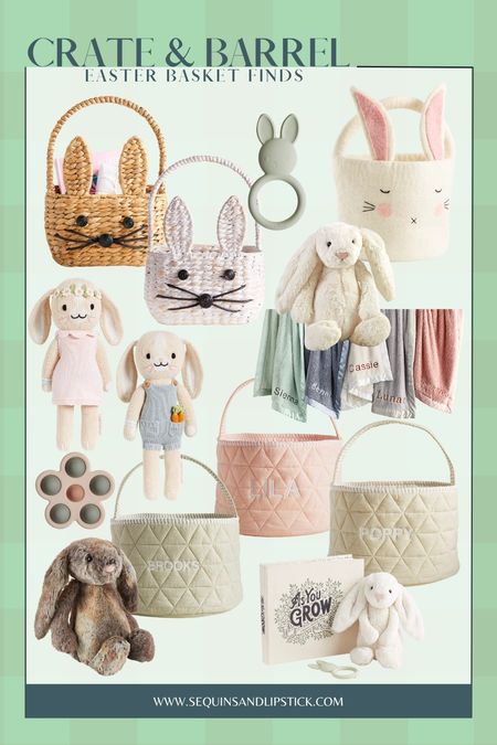 Crate & Barrel personalized Easter finds. These Easter basket are so cute and you can use them for years to come.

#LTKSeasonal #LTKkids #LTKbaby