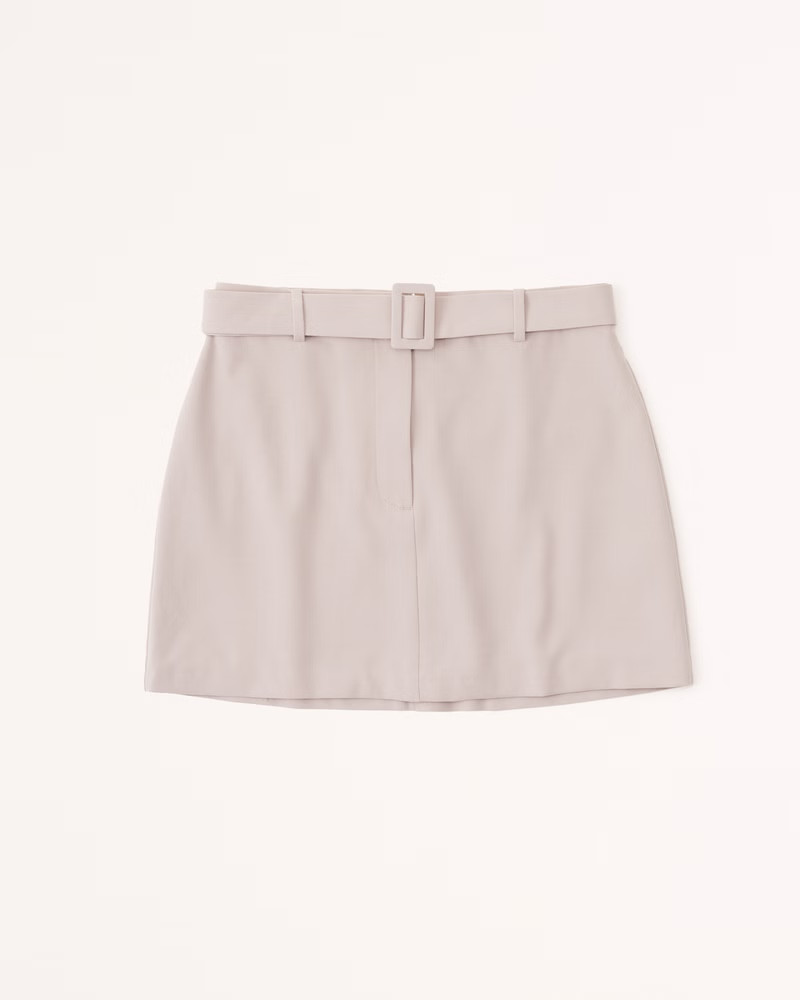 Tailored Belted Mini Skort | Abercrombie & Fitch (US)