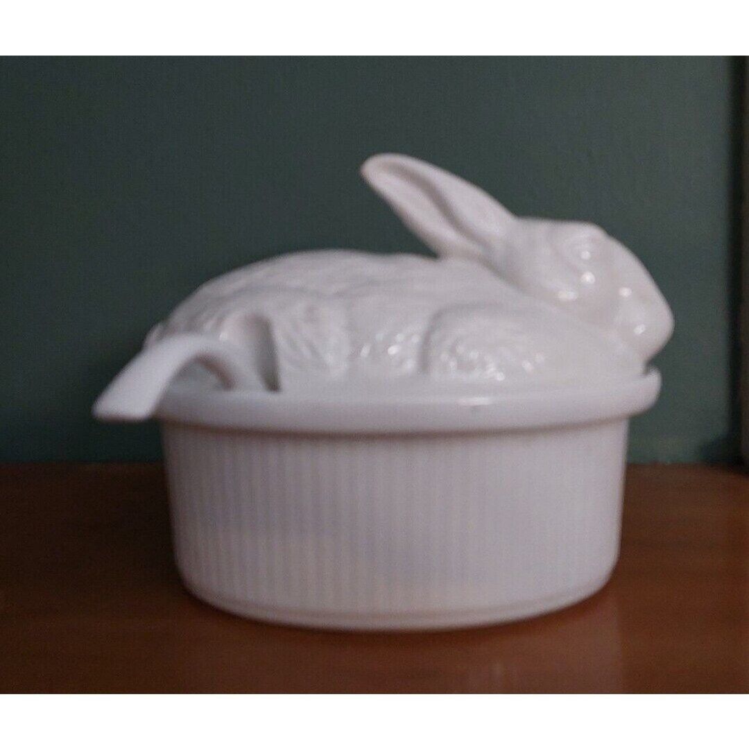Vintage Rabbit Bunny Soup Tureen with Ladle White Ceramic California Pottery | Etsy (US)