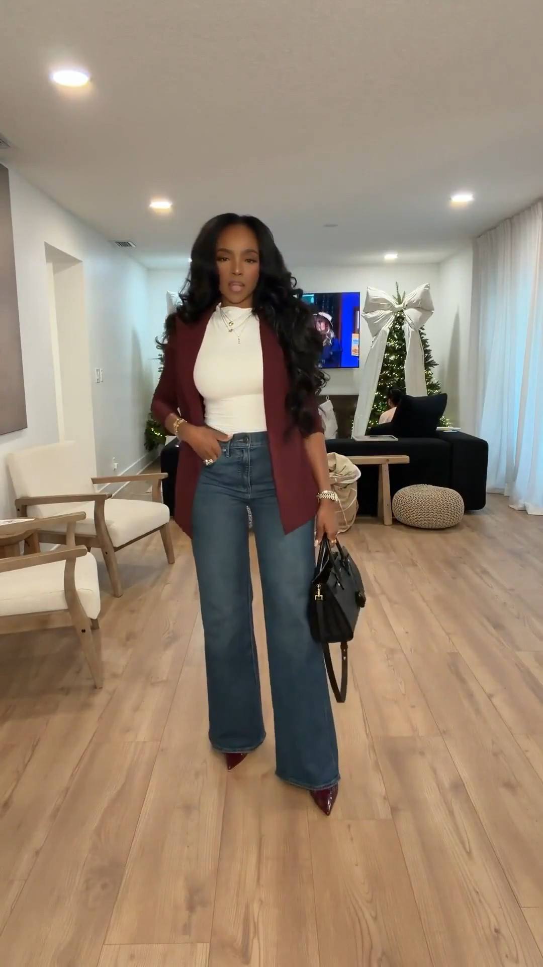 Scroll to shop! ✨ Everything from this look is linked below. 👇🏽    

Wearing: Size Small | 5’4” | 140 lbs | Denim 2 Long

📲   Download the FREE LTK app & follow me (@kirasfashionfinds) to shop all my daily finds.  #LTKootd #LTKPetite #LTKU