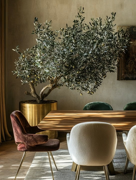 Our founder loves this new era of bold expression in home decor, especially when it comes to dining spaces that feel collected, intentional, and anything but predictable. If you’re not afraid to step away from matching sets, this look is for you. Start with a gorgeous, statement-making wooden dining table and mix your seating with confidence—emerald velvet chairs on one side, soft ivory chairs on the other, and two rich burgundy chairs at the head of the table to anchor the space.

This mix-and-match approach instantly creates a European-inspired dining room that feels layered, artistic, and personal. Add scale and drama with a large olive tree in a gold planter to complete the look. Swap the olive tree for a tropical plant if you want to lean more Asian or Mediterranean modern—the concept stays the same while the mood shifts effortlessly. This dining setup proves that bold choices, when done thoughtfully, create spaces that feel elevated, timeless, and unforgettable.

#BoldDiningRoom #MixAndMatchDecor #EuropeanHomeStyle 

 #LTKHome