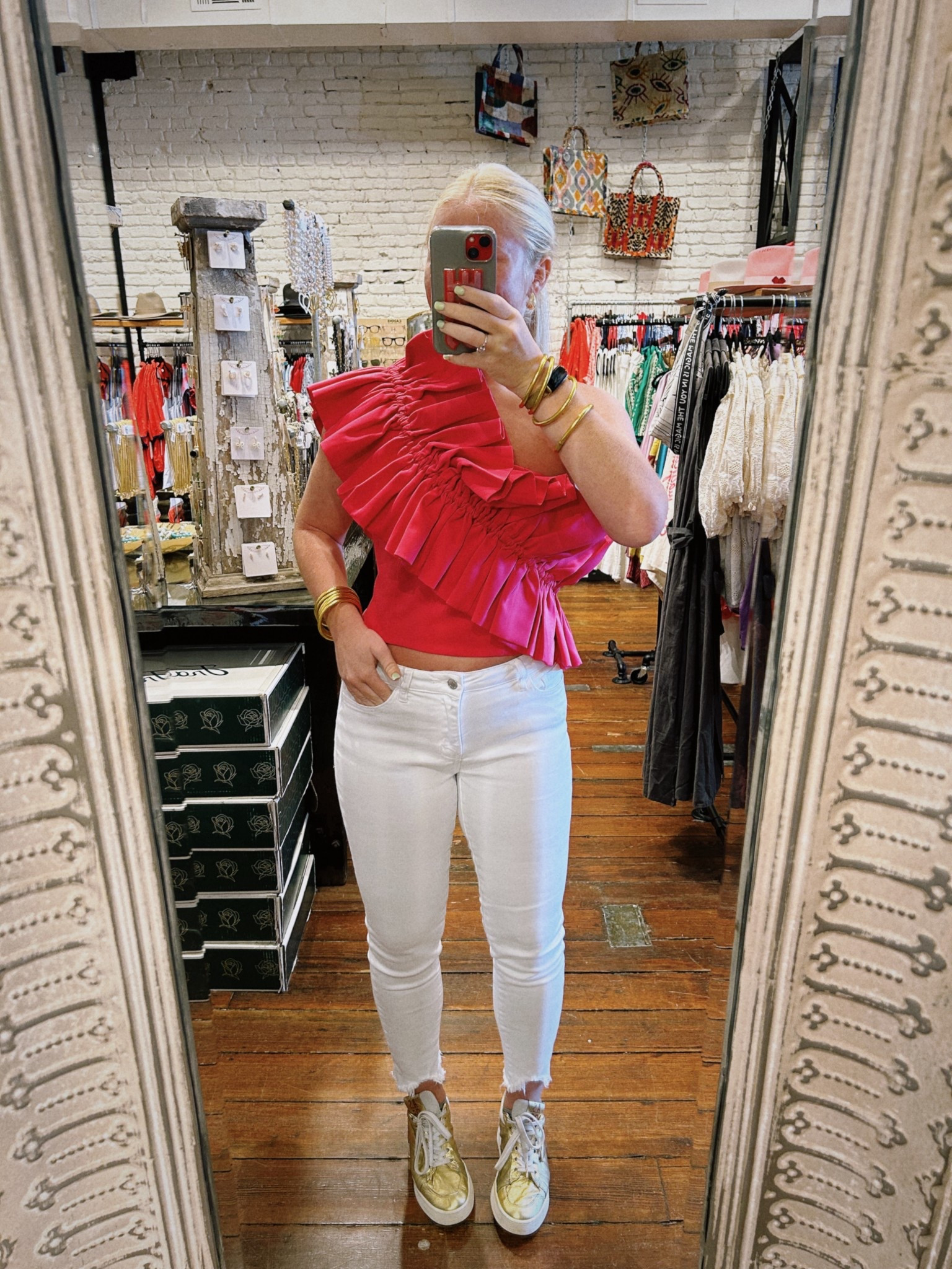 Jeans are Vervet and top is Do+Be