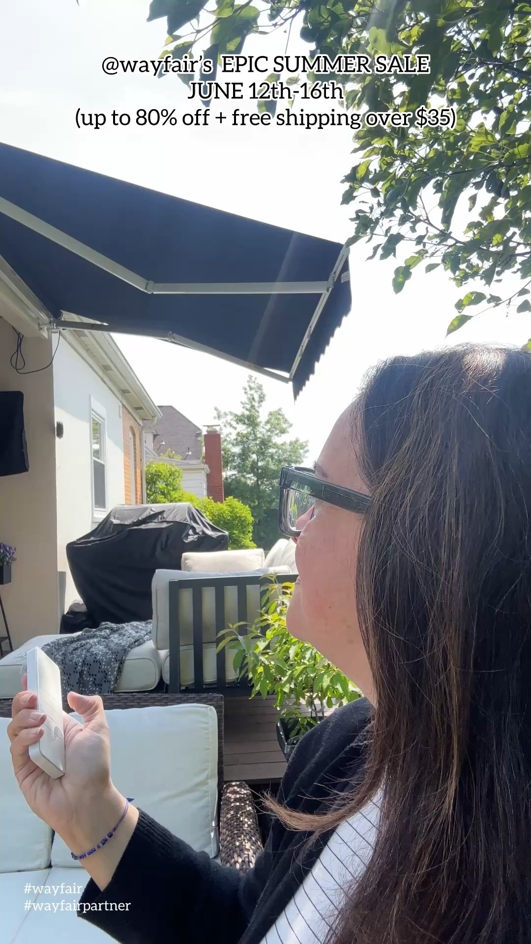 My retractable awning and so much more are available right now. With @wayfair’s EPIC SUMMER SALE from June 12th-16th, you can get up to 80% off of patio furniture, awnings, and so much more! With free and easy shipping over $35! 
#wayfair #wayfairpartner

#LTKSummerEdit #LTKSaleAlert #LTKHome