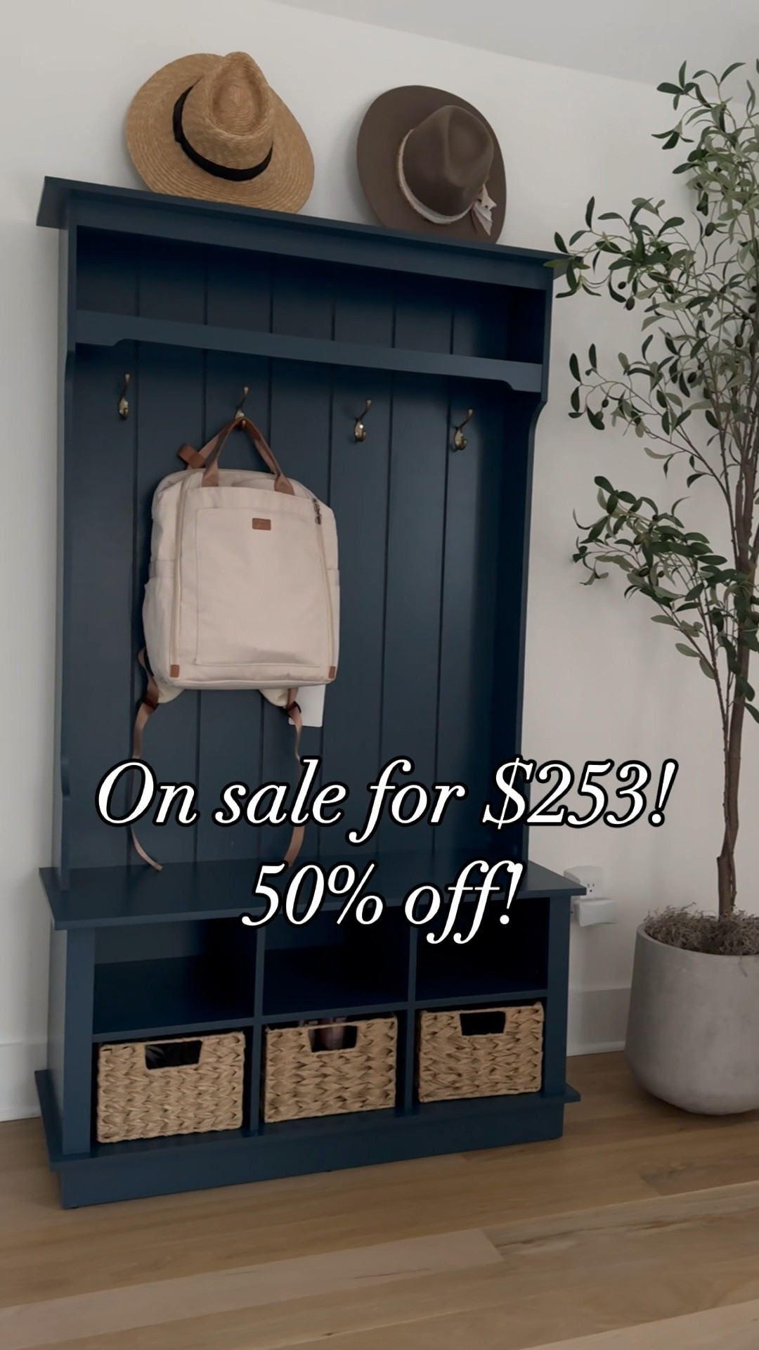 This storage piece for your entryway or mudroom is 50% off right now! And the olive tree I have next to it is also majorly on sale! Linked below.

#LTKSaleAlert #LTKHome