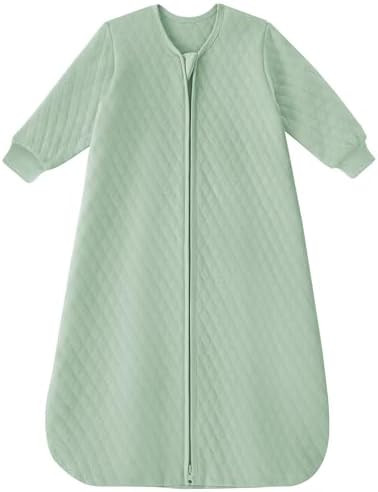 Yoofoss Baby Sleep Sack 0-6 Months 1.0 Tog Long Sleeve Sleep Sack Organic Cotton Wearable Blanket... | Amazon (US)