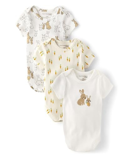 Gymboree,Short Sleeve Bodysuits 3-Pack,Homegrown 3-Pack,UPTO7LBS. | Amazon (US)