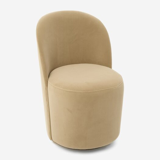 Camel Velvet Swivel Chair 88x61cm | TK Maxx