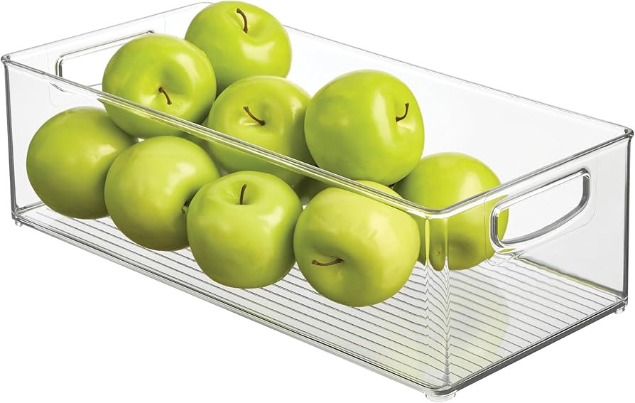 iDesign Stackable Storage Bin - Organizer Bin for Kitchen and Pantry, Clear, Made in USA | Amazon (US)