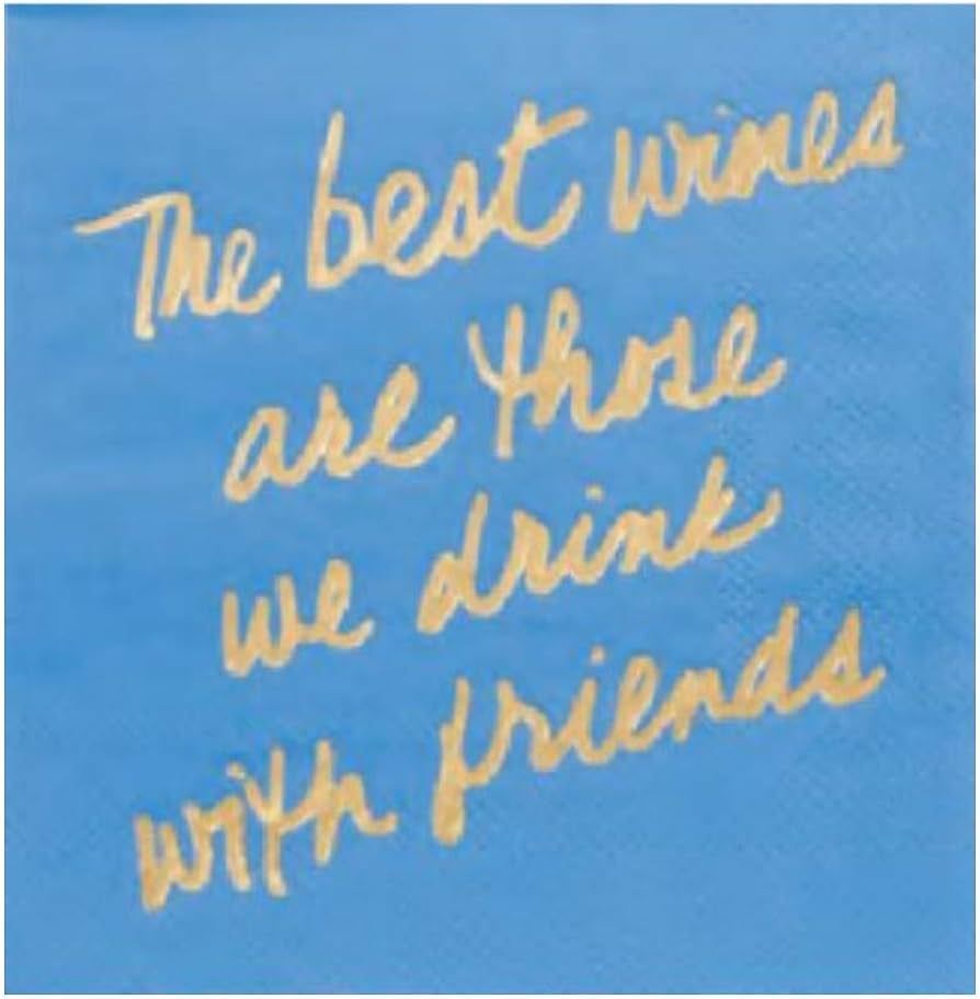Design Design 624-08408 We Drink With Friends Beverage Napkin, Multicolor | Amazon (US)
