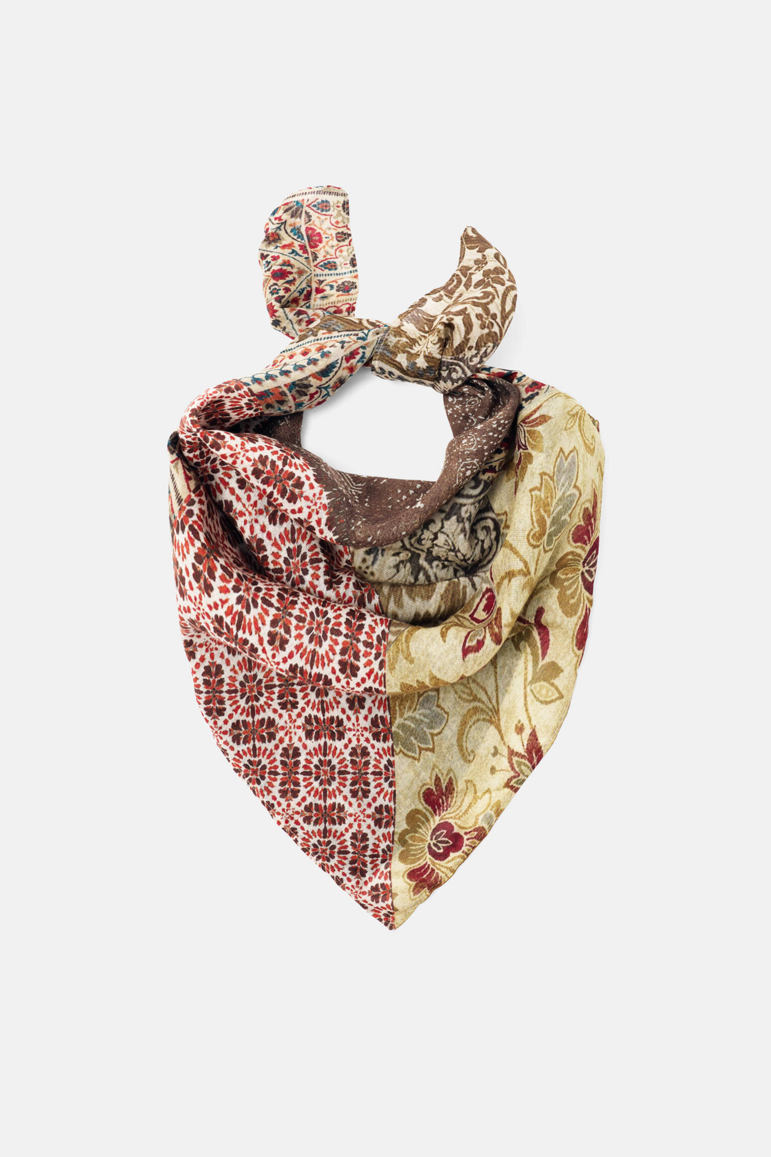 Patchwork print scarf | Pull&Bear United Kingdom | PULL and BEAR UK