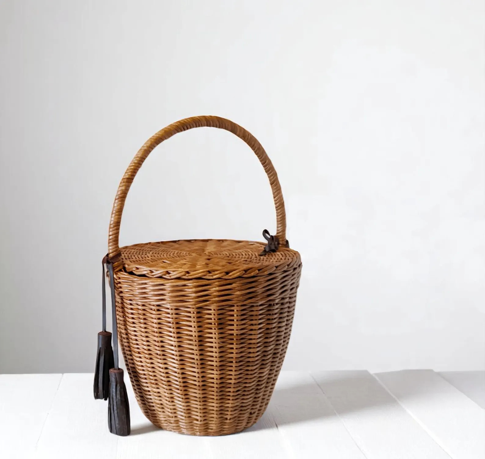Handmade Woven Wicker Basket Bag: French Boho Summer Purse | Etsy (Global)