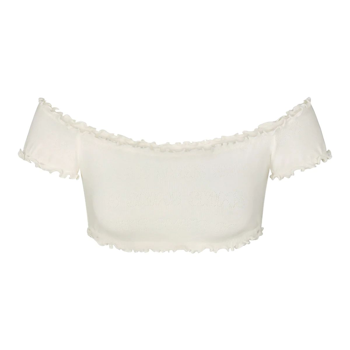 LOGO POINTELLE SUPER CROPPED TOP | SKIMS (US)