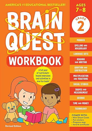 Brain Quest Workbook: 2nd Grade Revised Edition (Brain Quest Workbooks)      Paperback – May 9,... | Amazon (US)